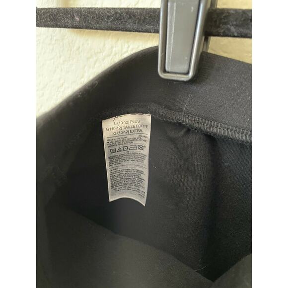 Old Navy Uniform Black Ponte Knit Faux Wrap Skirt Girls Skort Size L 10-12 Plus - Picture 5 of 5